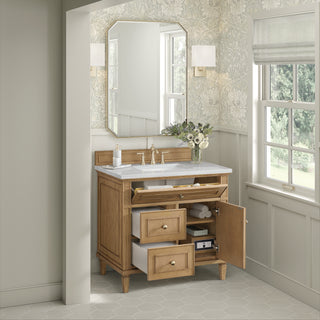 36 Inch Lorelai Freestanding Vanity in Light Natural Oak / Arctic Fall Top