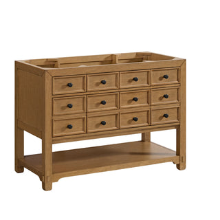 48 Inch Malibu Freestanding Vanity in Amber Birch / Victorian Silver Top