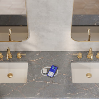 72 Inch Breckenridge Freestanding Vanity in Light Natural Oak / Parisien Bleu Top