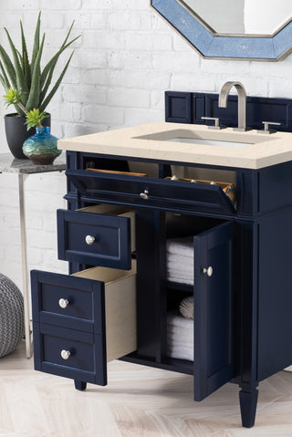 30 Inch Brittany Freestanding Vanity in Victory Blue / Eternal Marfil Top