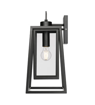 Denzell 17.25" High 1-Light Outdoor Wall Sconce - Powder Coated Black