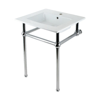 Templeton 25.19 Inch Console Sink in White