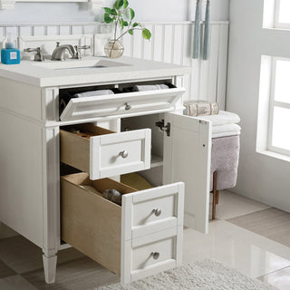 30 Inch Brittany Freestanding Vanity in Bright White / Lime Delight Top