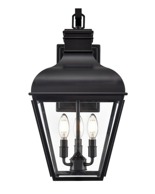 Edenton 21.25" High 3-Light Outdoor Wall Sconce - Matte Black