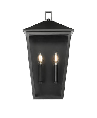 Munger 19.75" High 2-Light Outdoor Wall Sconce - Powder Coated Black