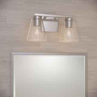 Strayhan 13" 2-Light Vanity - Brushed Nickel