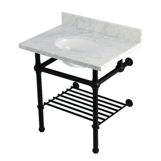 Templeton 30 Inch Console Sink in Carrara Marble