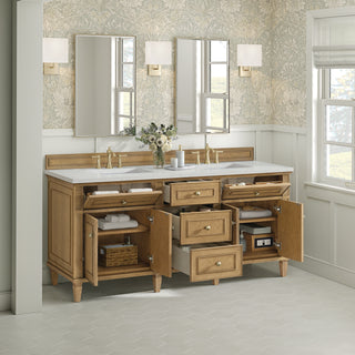 72 Inch Lorelai Freestanding Vanity in Light Natural Oak / Lime Delight Top