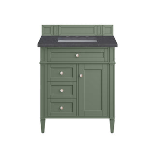 30 Inch Brittany Freestanding Vanity in Smokey Celadon / Charcoal Soapstone Top