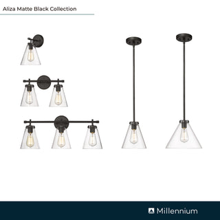 Aliza 1-Light Wall Sconce Matte Black