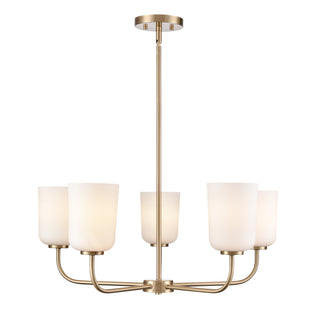 Laphia 27" Wide 5-Light Chandelier - Modern Gold