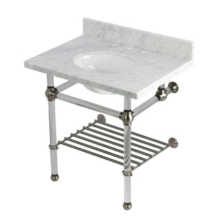 Templeton 30 Inch Console Sink in Carrara Marble