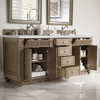 72 Inch Bristol Freestanding Vanity in Whitewashed Walnut / Lime Delight Top