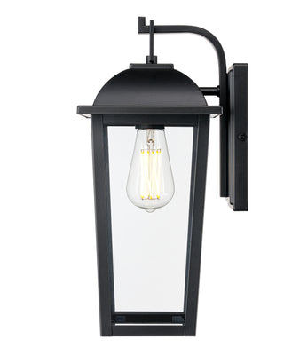 Houston 17" High 1-Light Outdoor Wall Lantern - Powder Coated Black