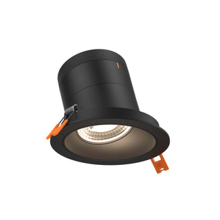 4in Modular Downlight, 5CCT, 60 degree Beam Angle, Slope Ceiling, Black, Black Trim