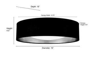 Rosata 16" Wide LED Flushmount Light - White