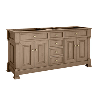 72 Inch Brookfield Freestanding Vanity in Pecan / Parisien Bleu Top