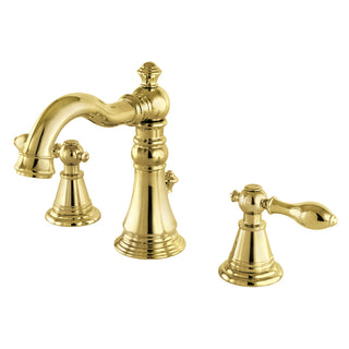 English Classic Widespread Bathroom Faucet in Polished Brass