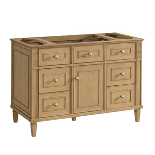 48 Inch Lorelai Freestanding Vanity in Light Natural Oak / White Zeus Top