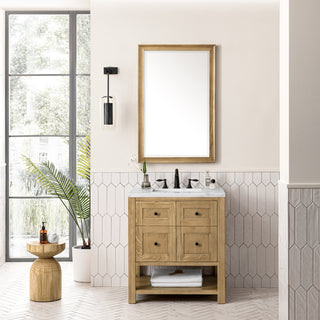 30 Inch Breckenridge Freestanding Vanity in Light Natural Oak / Ethereal Noctis Top