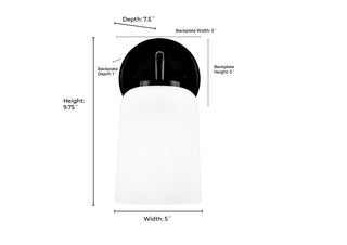 Laphia 5" Wide 1-Light Vanity - Brushed Nickel