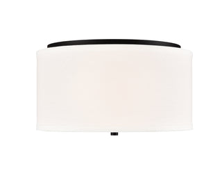 Guyten 13" Wide 2-Light Flushmount - Matte Black