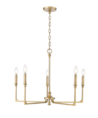 Azara 28" Wide 5-Light Chandelier - Vintage Brass