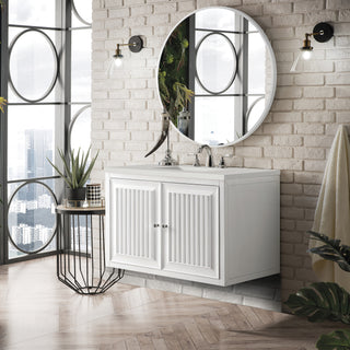 36 Inch Athens Dual Mount Vanity in Glossy White / Lime Delight Top