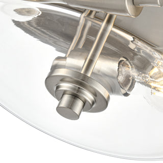 Strayhan 13" 2-Light Flush Mount - Brushed Nickel