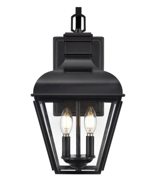 Edenton 17.75" High 2-Light Outdoor Wall Sconce - Matte Black