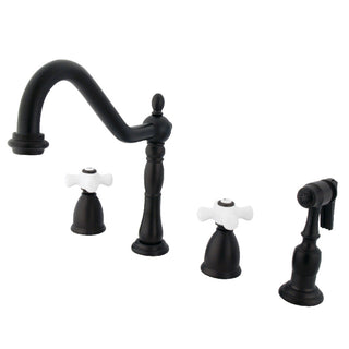 Heritage Widespread Kitchen Faucet in Oil Rubbed Bronze