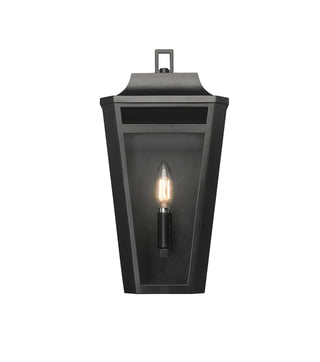 Sumerlin 14.5" High 1-Light Outdoor Wall Sconce - Powder Coated Black