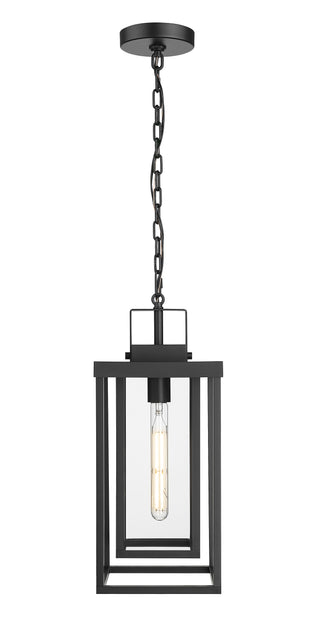 McDonough 8" 1-Light Outdoor Hanging Lantern - Powder Coated Black