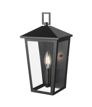 Munger 14" High 1-Light Outdoor Wall Sconce - Powder Coated Black