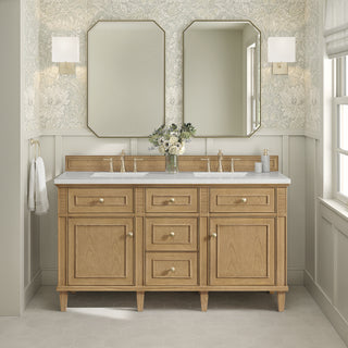 60 Inch Lorelai Freestanding Vanity in Light Natural Oak / Lime Delight Top