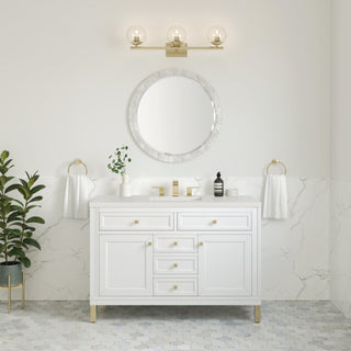 48 Inch Chicago Freestanding Vanity in Glossy White / Lime Delight Top