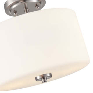 Verlana 22" 2-Light Semi-Flush Mount - Brushed Nickel