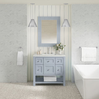 36 Inch Breckenridge Freestanding Vanity in Serenity Blue / Lime Delight Top