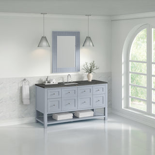 60 Inch Breckenridge Freestanding Vanity in Serenity Blue / Parisien Bleu Top