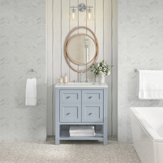 30 Inch Breckenridge Freestanding Vanity in Serenity Blue / Lime Delight Top