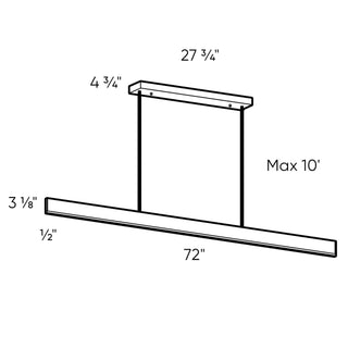 72in Slim Linear Pendant, 5CCT