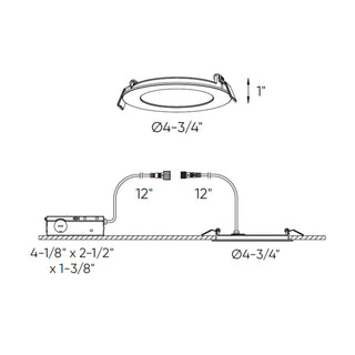 4 Inch Round LED Recessed Panel Light with Multi Trim