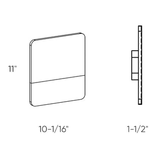 Exterior LED wall mount with address numbers