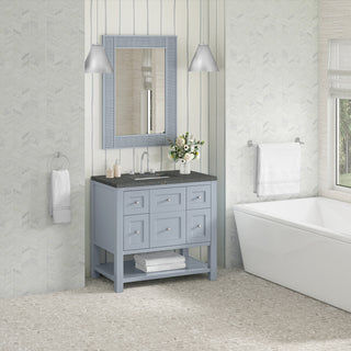 36 Inch Breckenridge Freestanding Vanity in Serenity Blue / Parisien Bleu Top