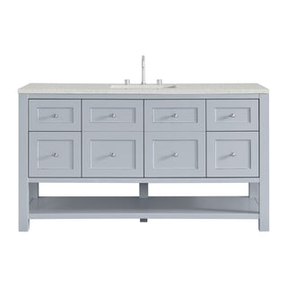 60 Inch Breckenridge Freestanding Vanity in Serenity Blue / Lime Delight Top