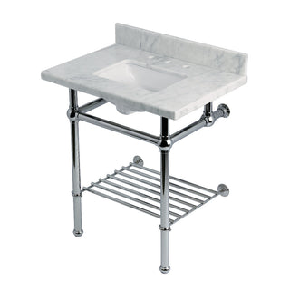 Templeton 30 Inch Console Sink in Carrara Marble