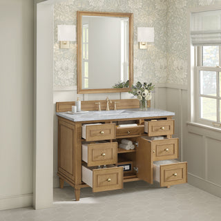 48 Inch Lorelai Freestanding Vanity in Light Natural Oak / Carrara White Top