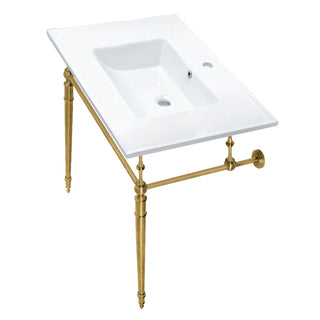 Edwardian 31.13 Inch Console Sink in White