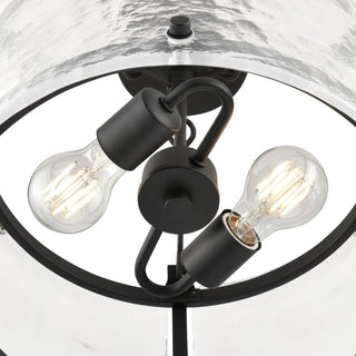 Bennetti 14.5" Wide 2-Light Semi Flush - Matte Black