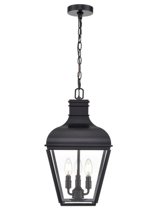 Edenton 11" Wide 3-Light Outdoor Hanging Pendant - Matte Black